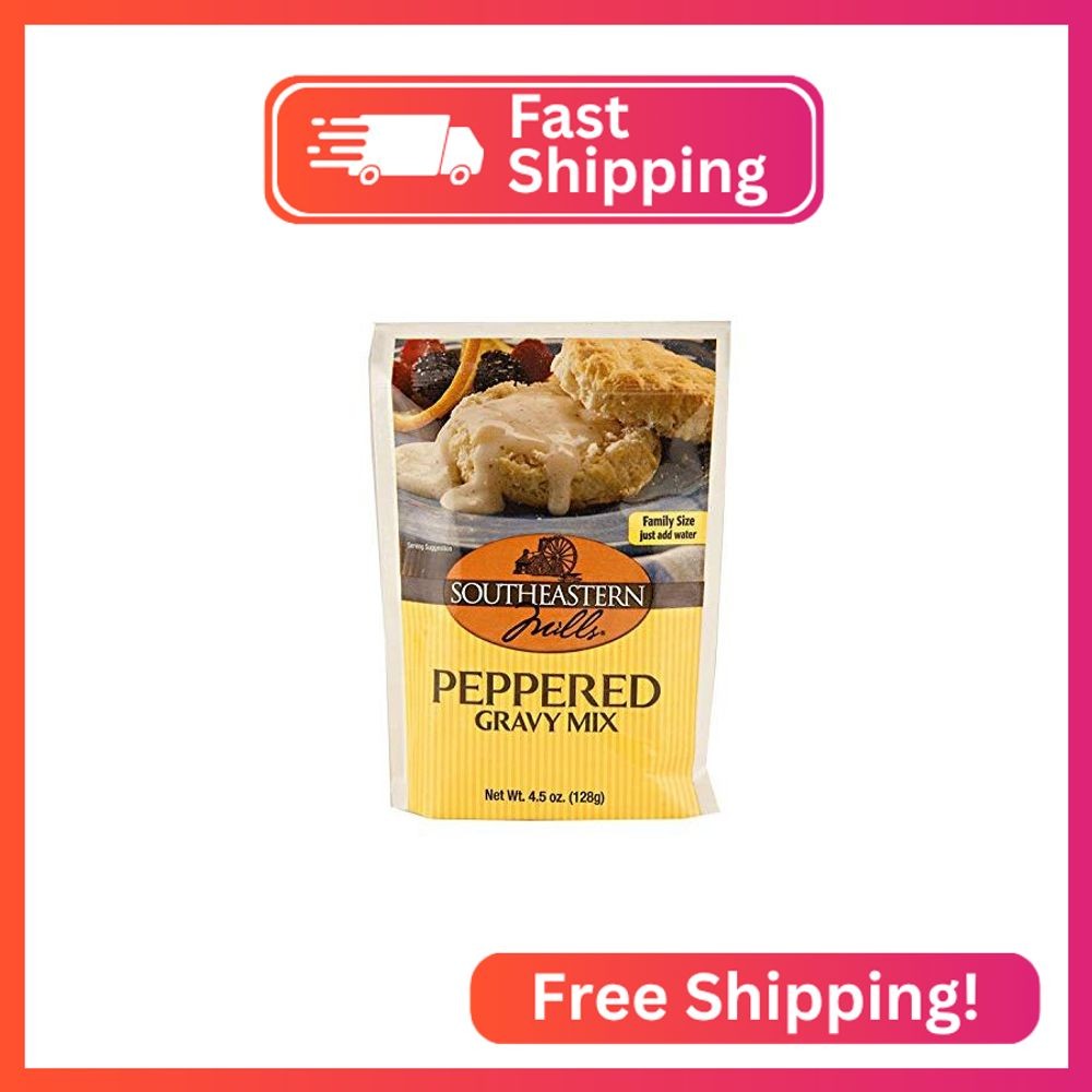 Southeastern Mills Old-Fashioned Peppered Gravy Mix, 4.5 Oz. Package (Pack of 2)