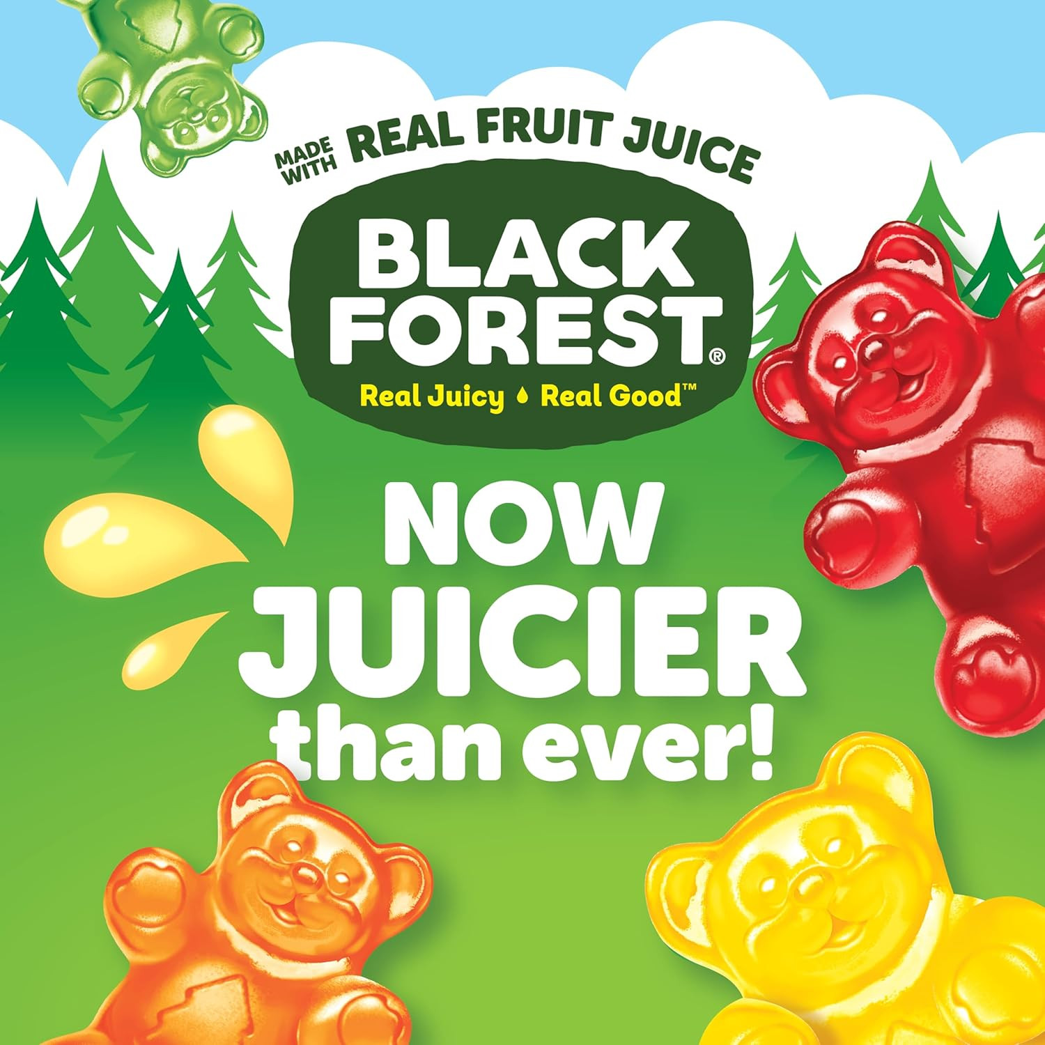 Gummy Bears Candy, Made with Real Fruit Juice, Resealable 5-Pound Bulk Bag