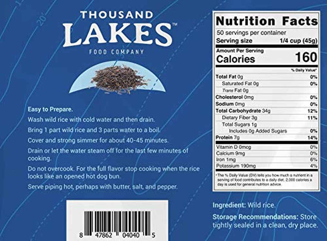 Thousand Lakes Minnesota Grown Wild Rice – Bulk – 5 Pounds | 100% All Natural