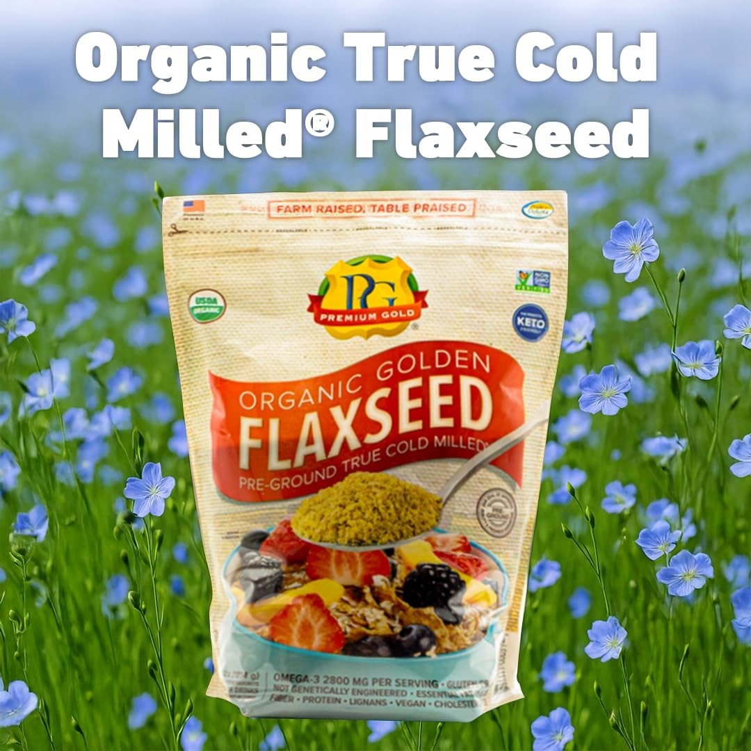 Premium Gold Organic Ground Flax Seed | Omega 3 | 4 pounds
