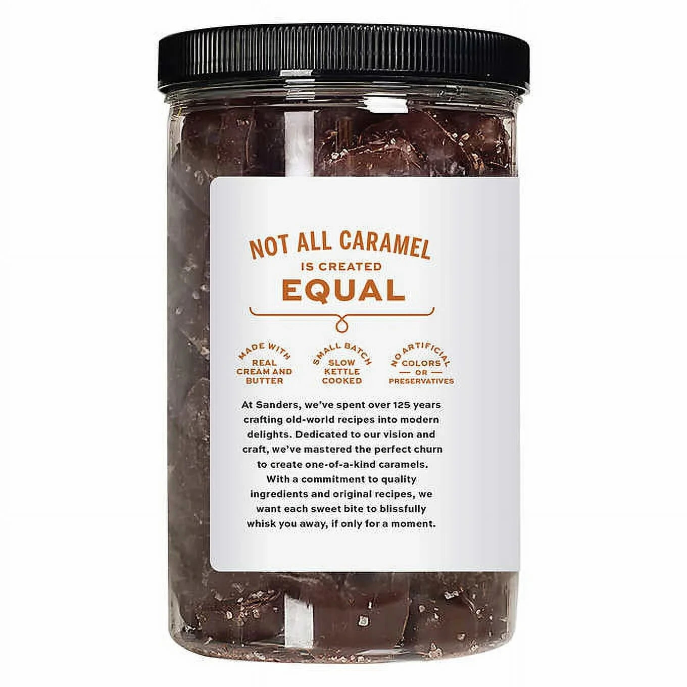 3-Pack Sanders Dark Chocolate Sea Salt Caramels, 36 oz each jar