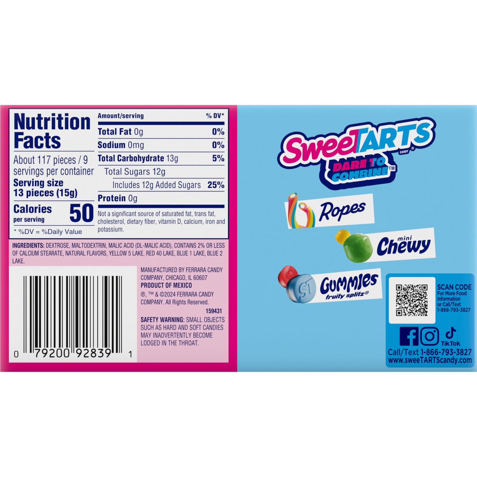 Original Theater Box Candy SweeTARTS 5 Ounce Boxes Pack of 10