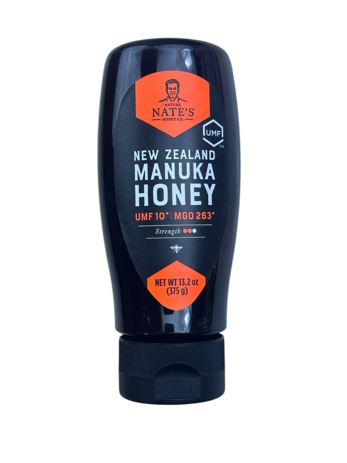 Nate’s New Zealand Raw Manuka Honey UMF Certified 10+ | MGO 263+ 13.2 oz Squeeze