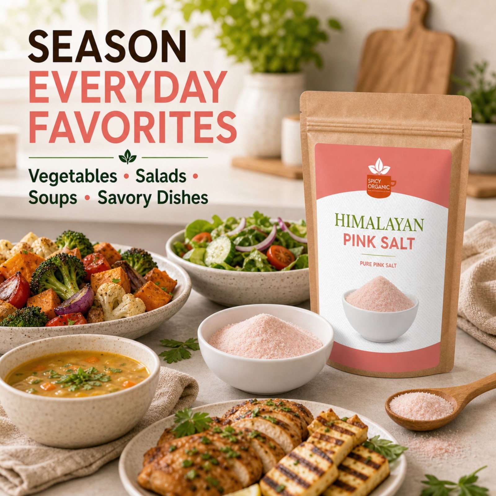 Spicy Organic Pink Himalayan Salt 4 oz | USDA Organic