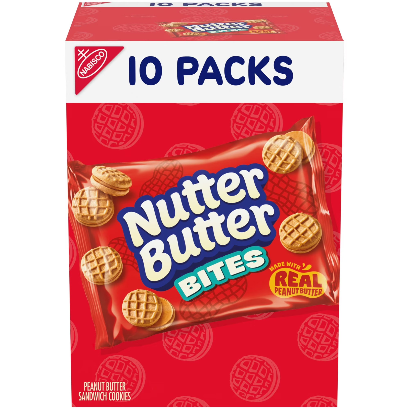 NUTTER BUTTER Peanut Butter Sandwich Cookies 10 Packs 4 Cookies Each