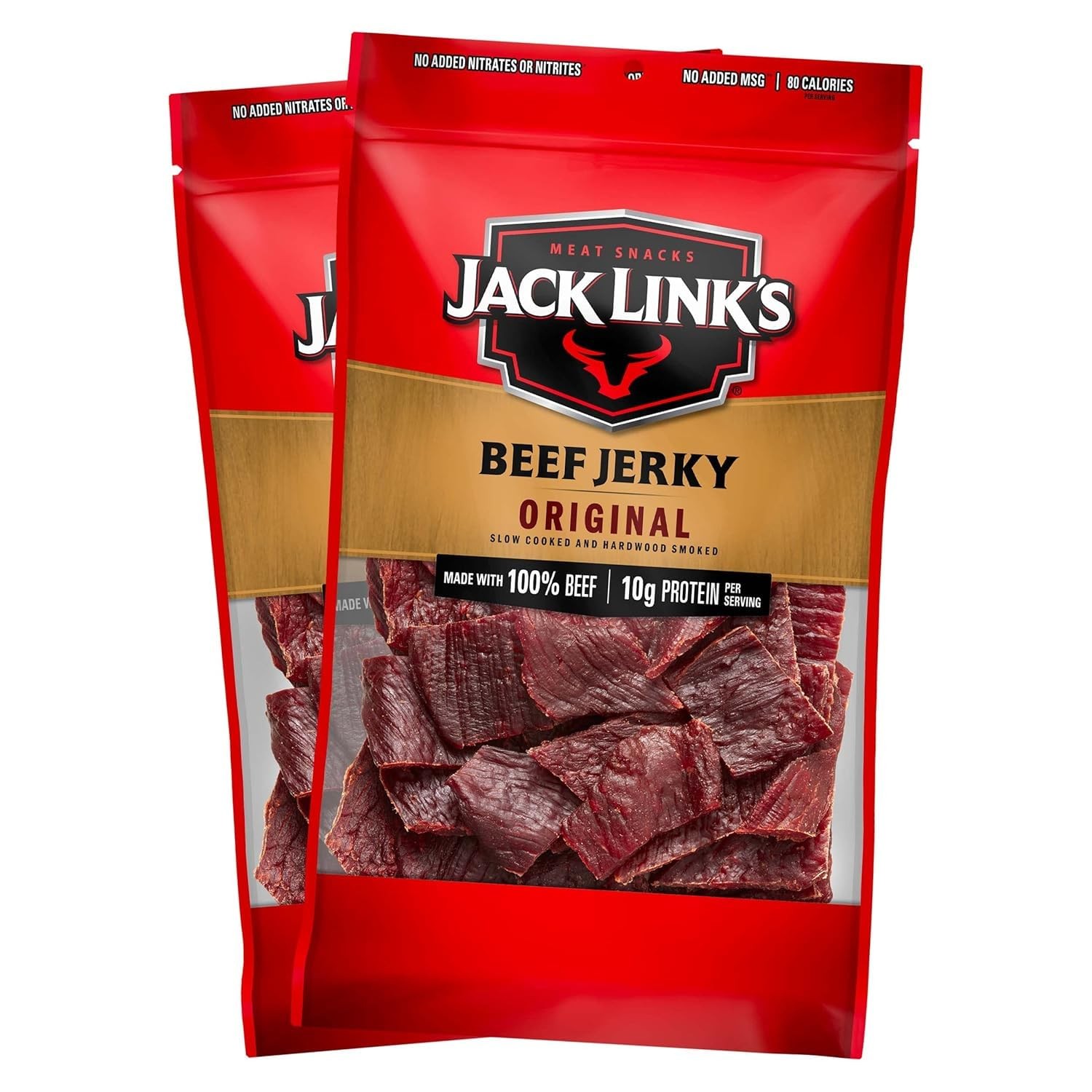 Jack Link’s Beef Jerky, Original, Large Jerky Bags Flavorful Meat Snacks, Re…