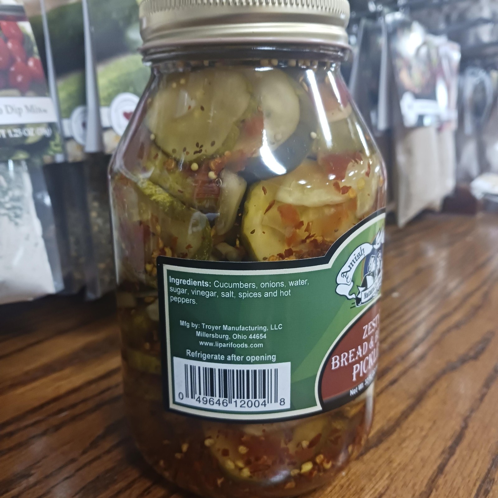 Amish Wedding Ready to Eat USA Made Zesty Bread N Butter Pickles 32 Oz