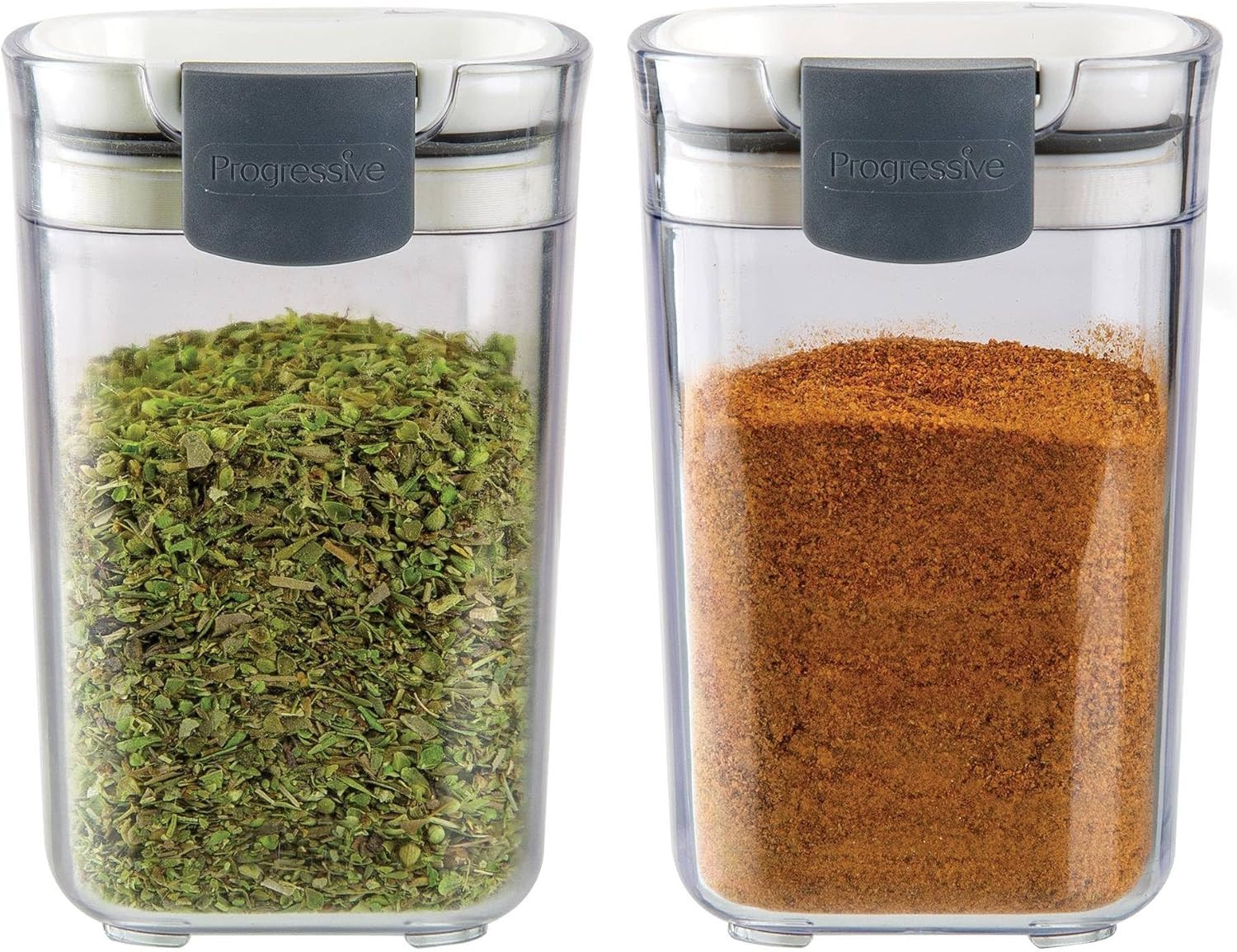 Seasoning & Spice Storage Containers – Airtight, Clear, 2-Pack