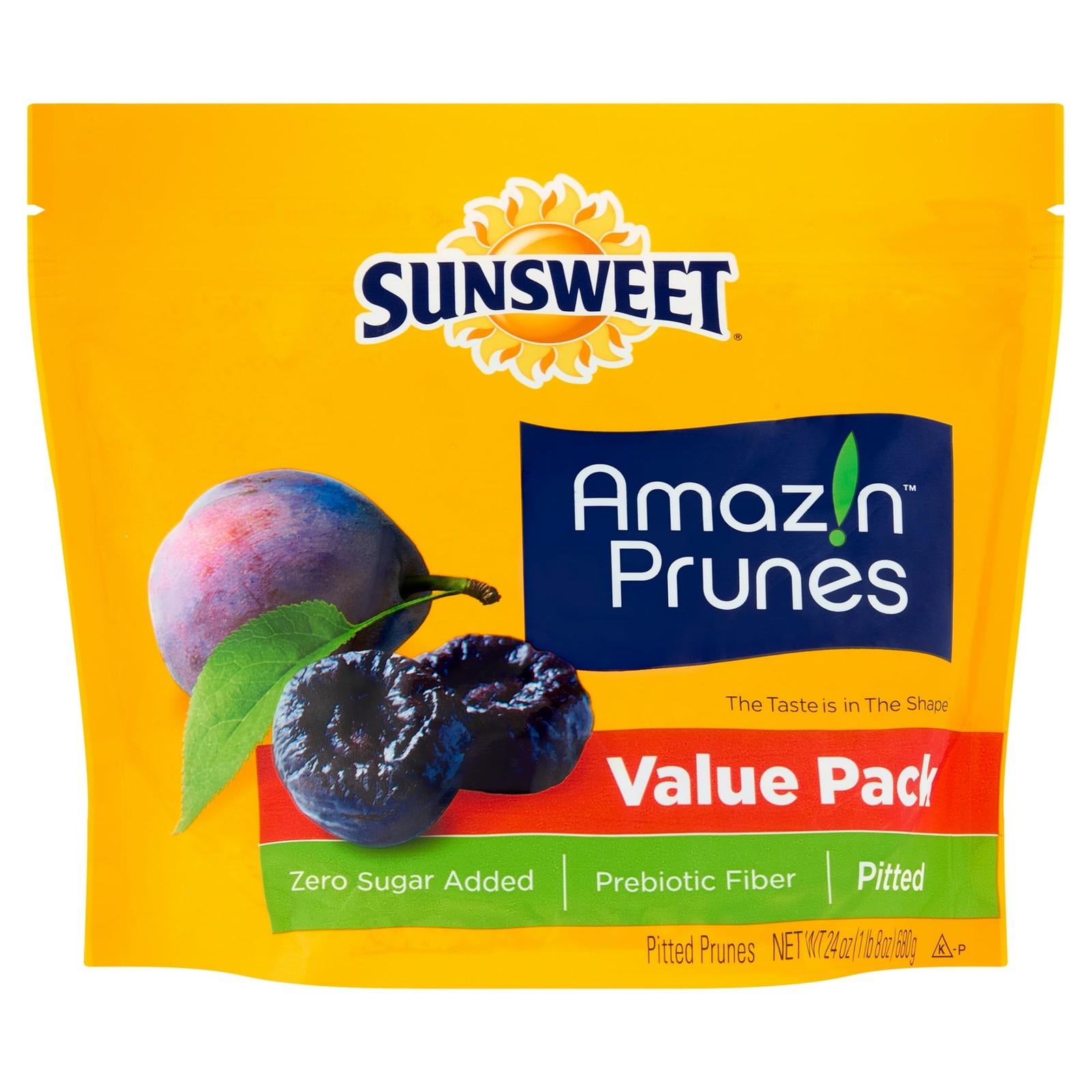 Sunsweet Amazin Pitted Prunes, 24 Oz Free Shipping