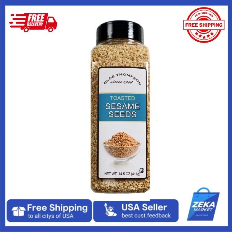 New Olde Thompson Toasted Sesame Seeds – Cooking Spices, Sesame Seeds 14.5 Ounce