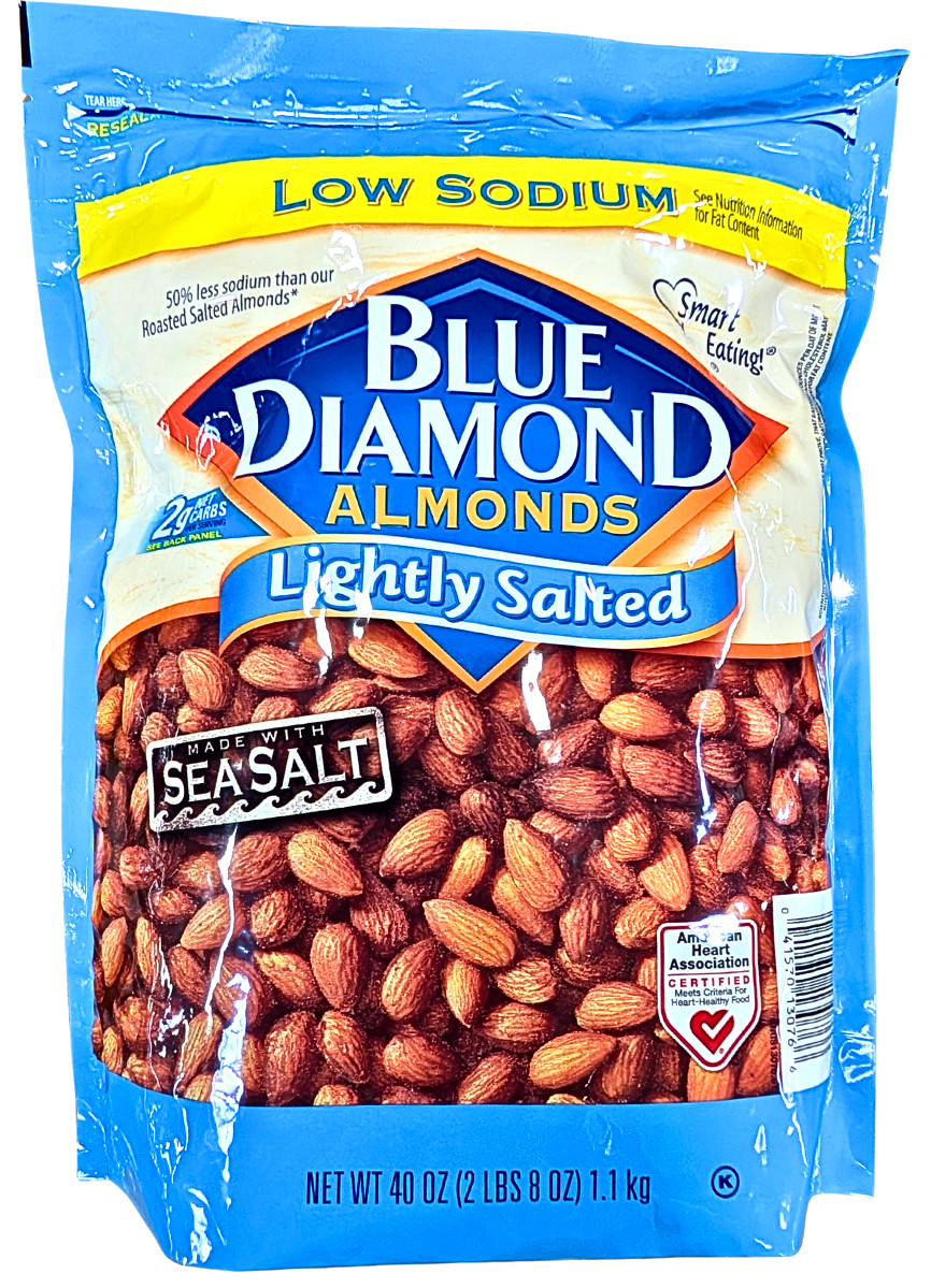 Blue Diamond Lightly Salted Whole Almonds 40 Oz EXP 12/2026