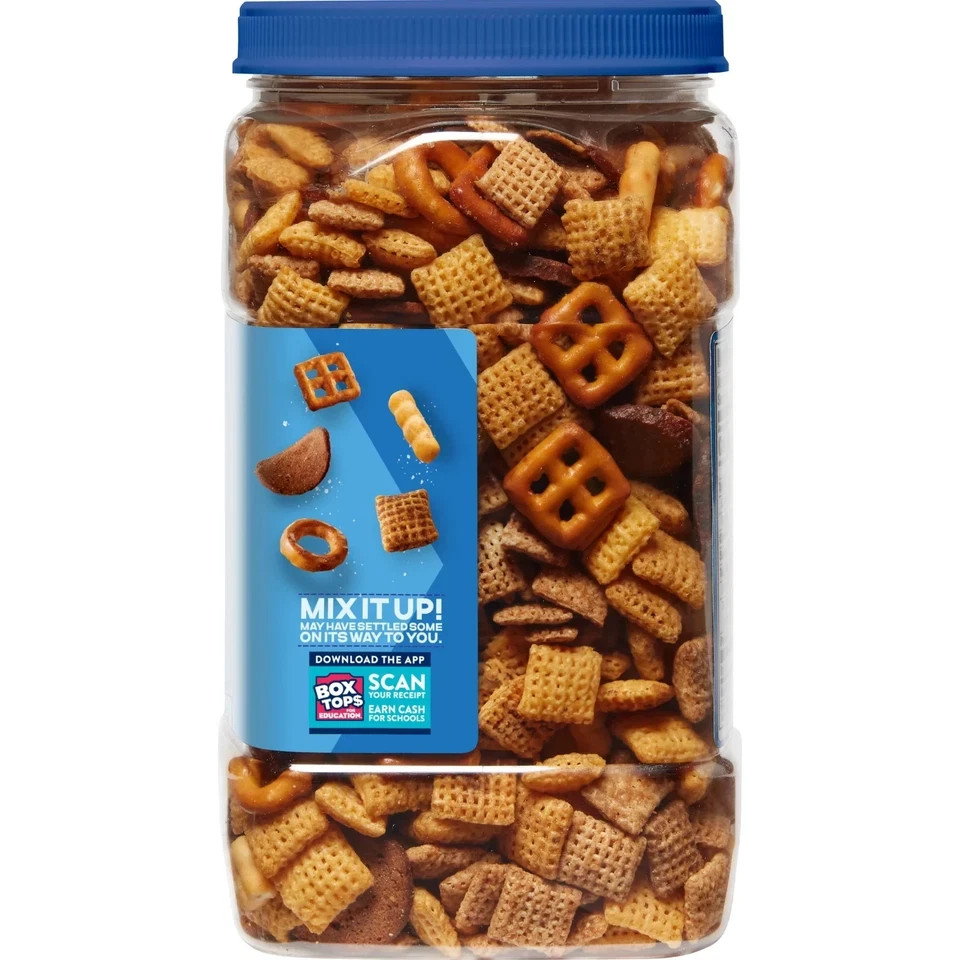 Chex Mix Traditional Snack Mix, Salty Snacks Tub, 20 oz New