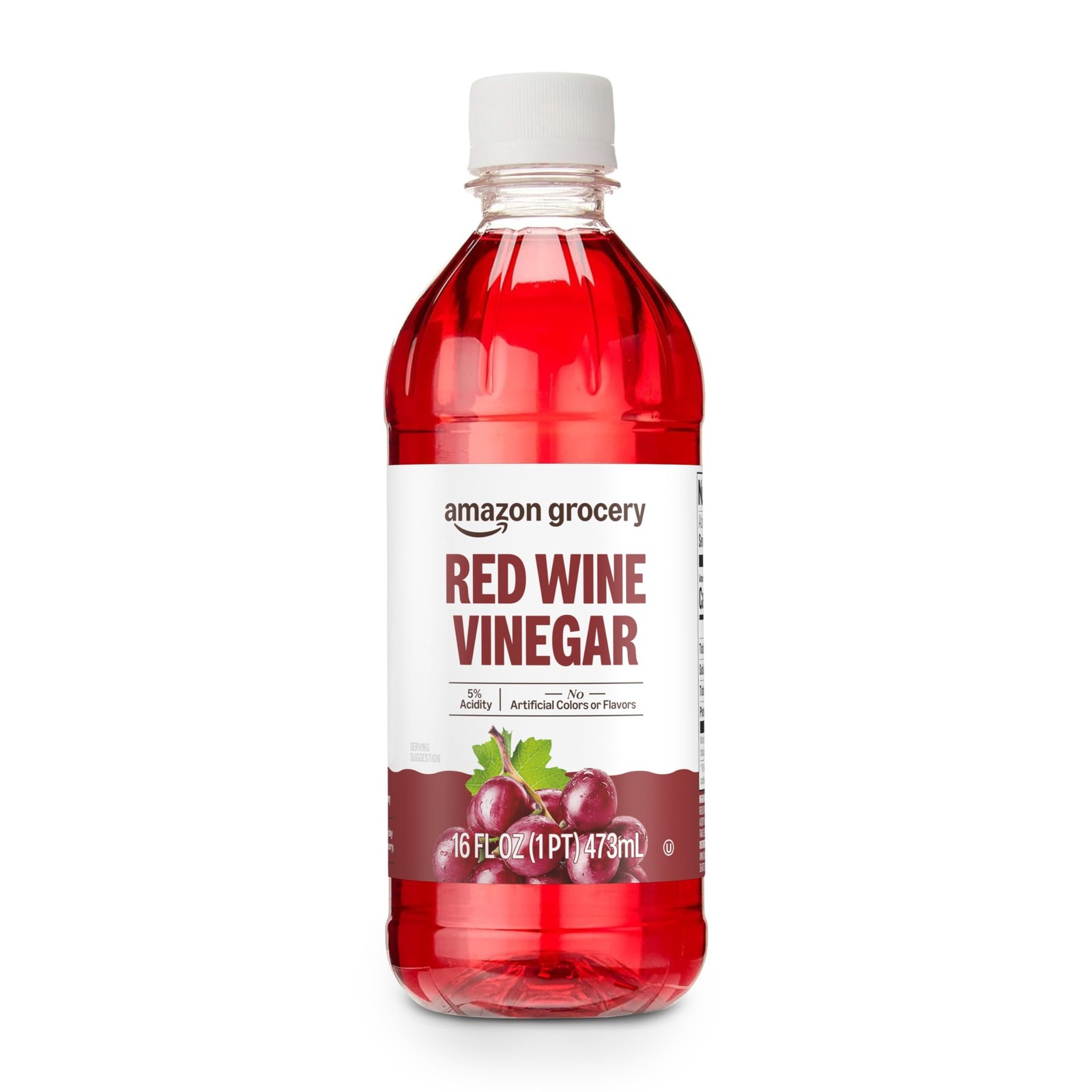 Amazon Grocery, Red Wine Vinegar, No artificial colors or flavors, 16 Fl Oz