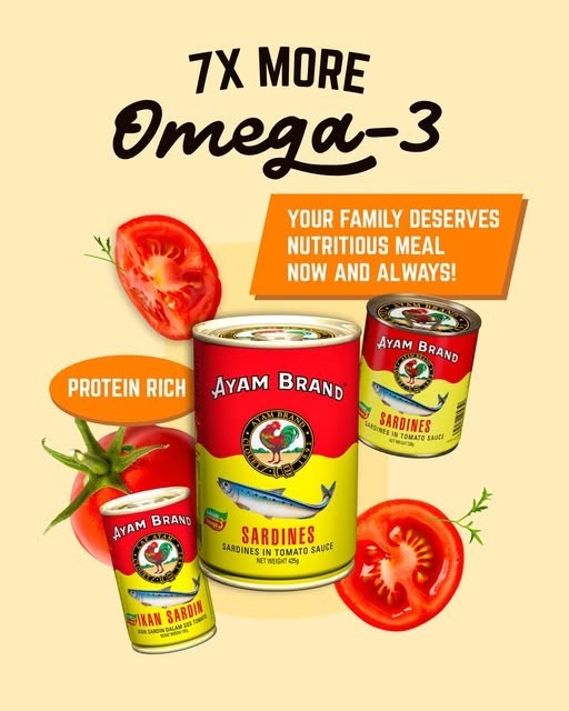 Ayam Brand Sardines in Tomato Sauce 425g x 4 Cans DHL SHIPPING