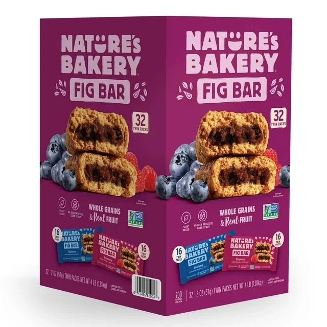 Nature’s Bakery Whole Wheat Fig Bar – 24 Count, Blueberry/Raspberry