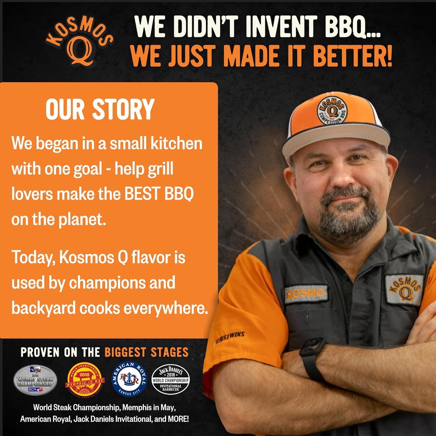 Kosmos Q BBQ Pitmaster Gift Set for Men, Father’s Day Gift for Him, 8 Flavor BBQ