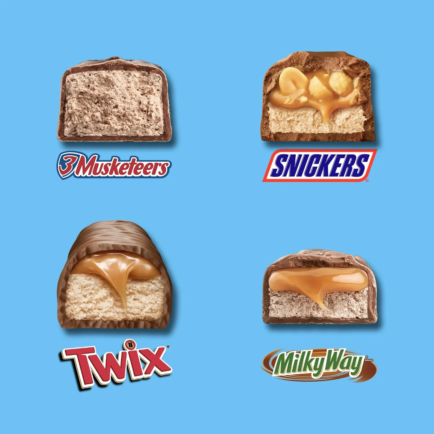 SNICKERS ,TWIX,& MORE MINIS CHOCK CANDY BARS VARIETY PK 8.31oz BAG – PACK OF 3
