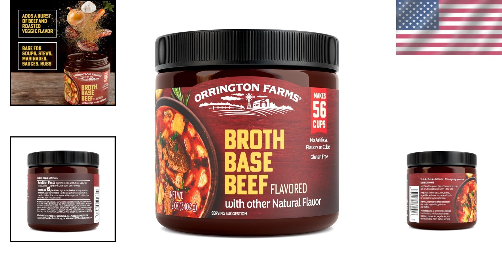 12 oz Gourmet Granulated Beef Broth Base – Gluten-Free and Full of Flavor
