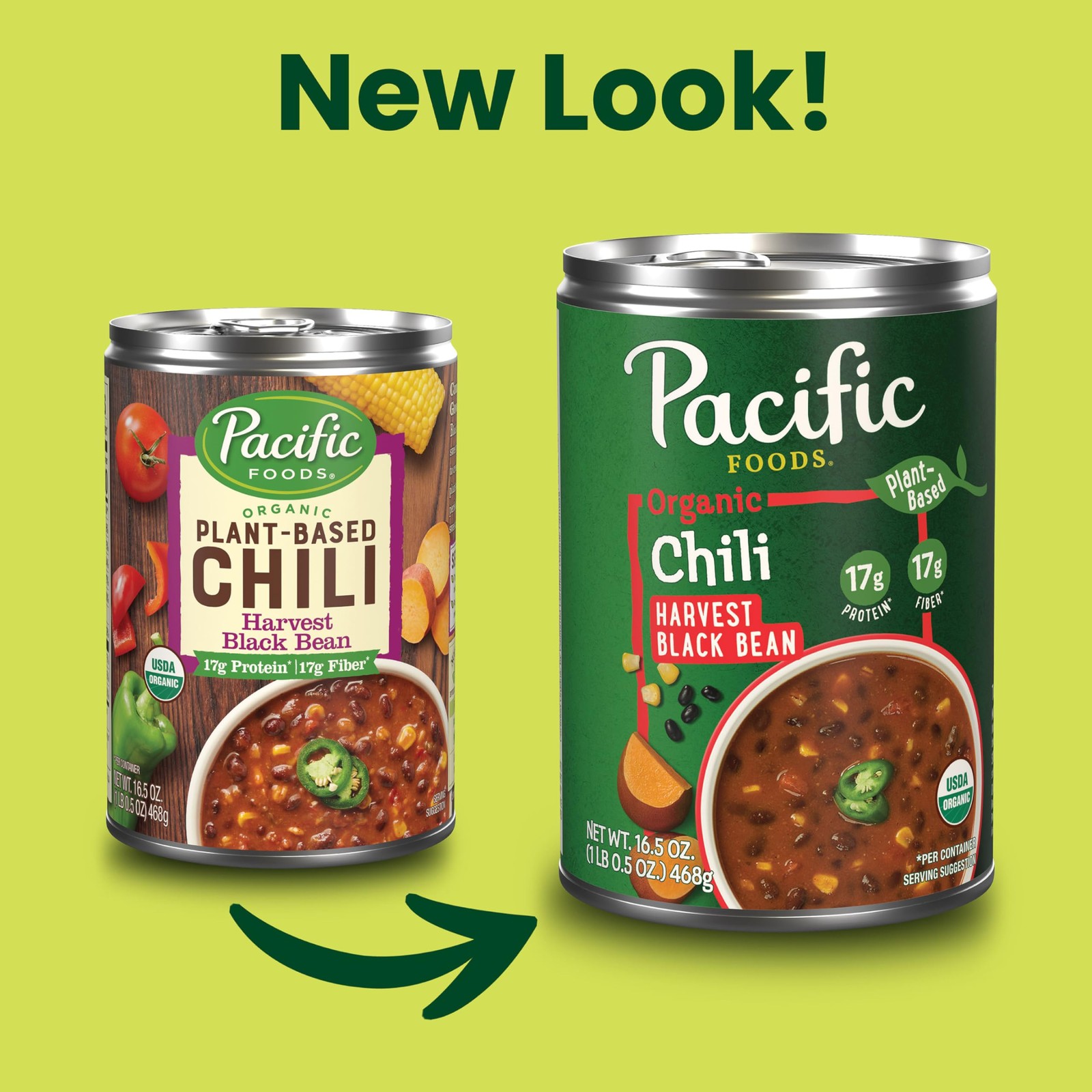 Organic Black Bean Chili, PlantBased, 16.5 oz Can, Case of 12 Units