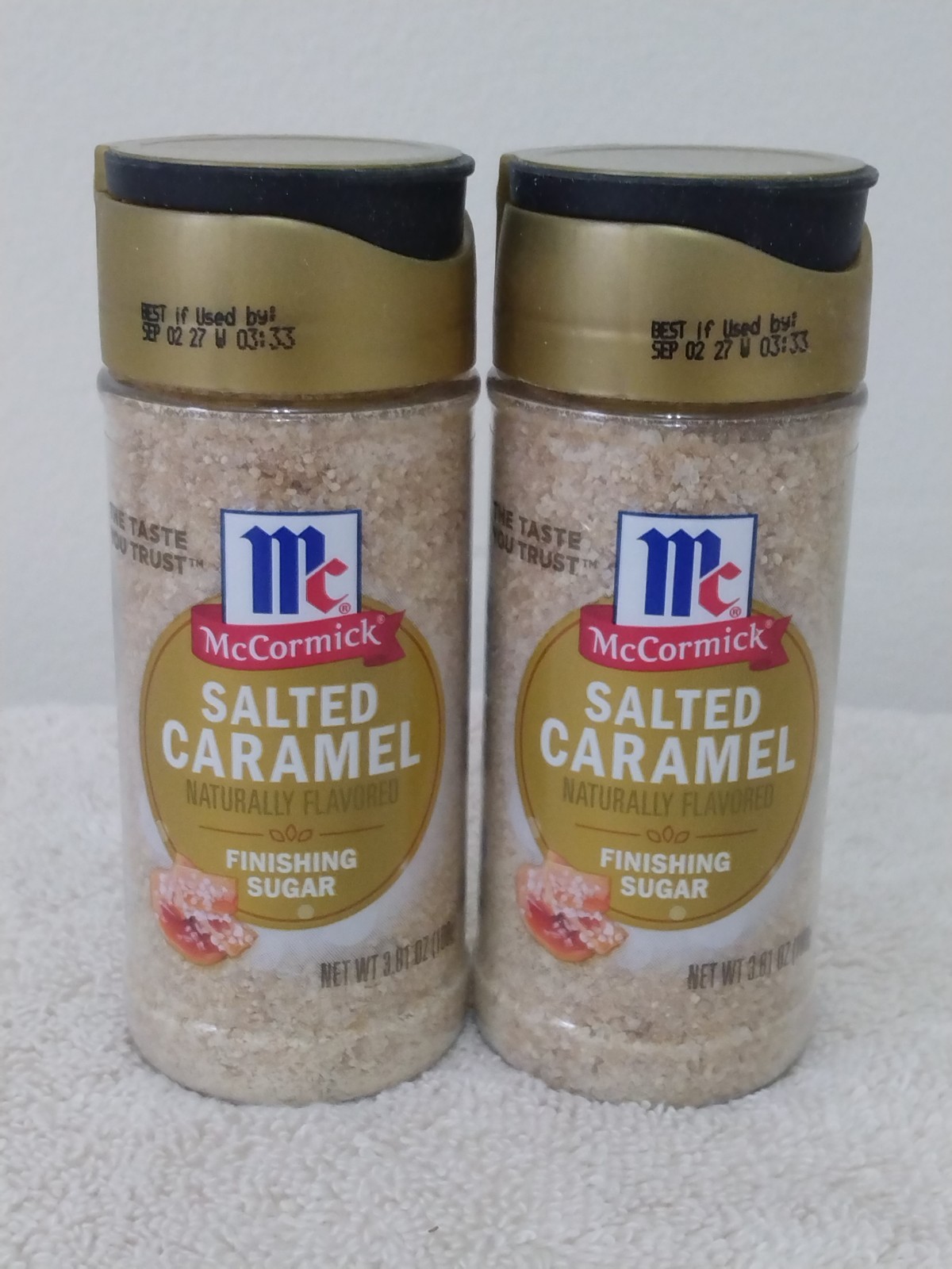 McCormick Salted Caramel Finishing Sugar Limited Edition Lot of 2