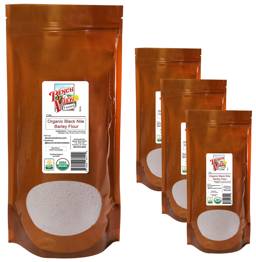 Organic Black Nile Barley Flour – 2lbs (Pack of 4)