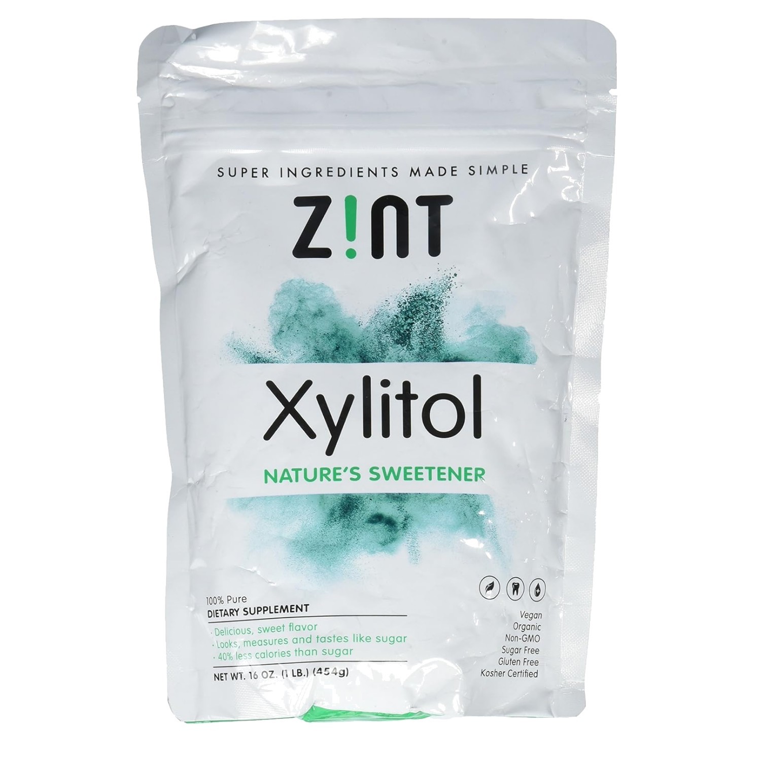 16 Ounce Z!NT Xylitol Sweetener – Supports Dental Health & Sugar Control