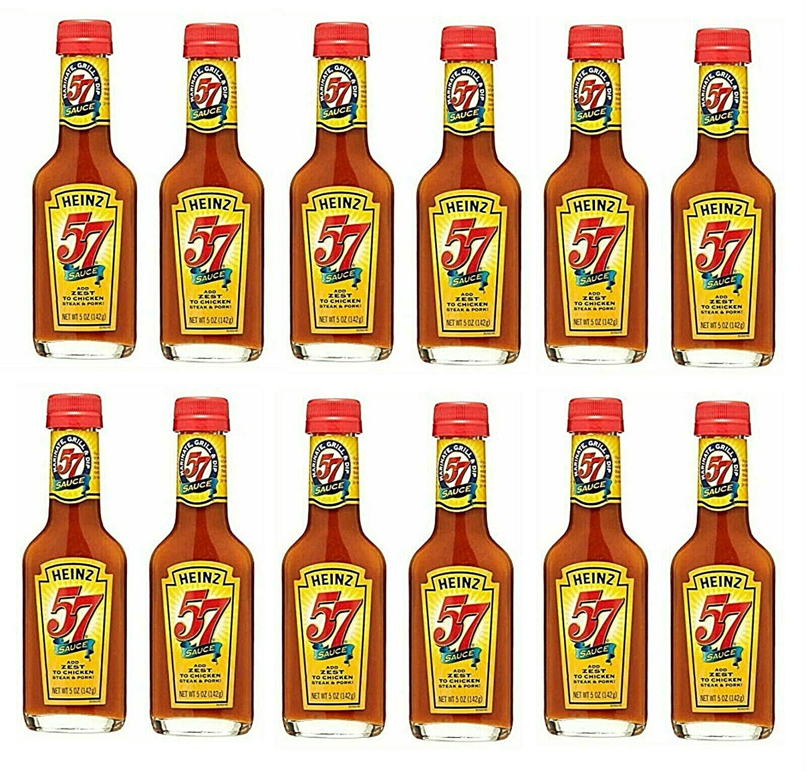 Heiinz 57 Sauce Marinate, Grill & Dip 5 Oz (142 g) Ea NEW SEALED PACKS