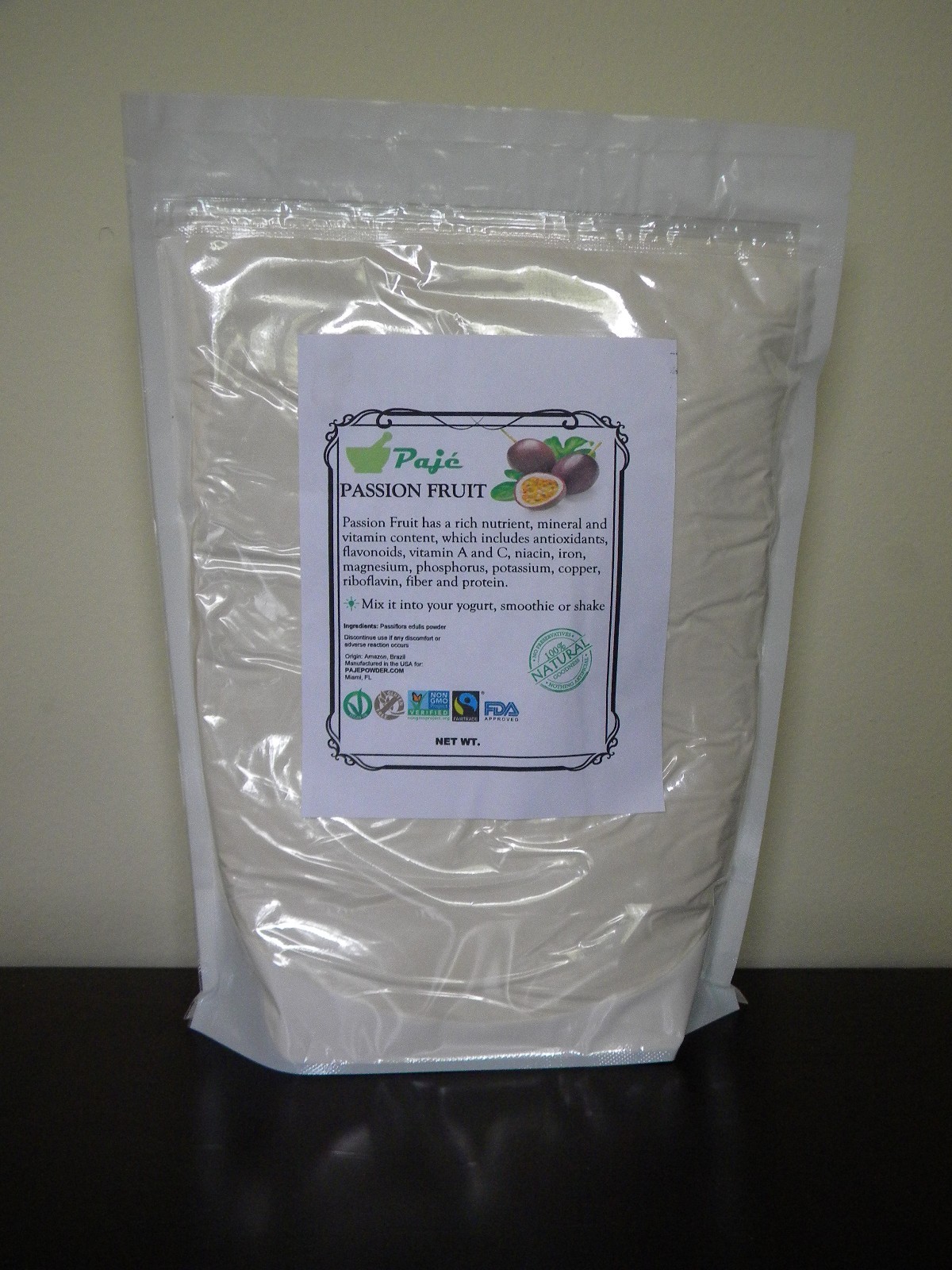 Passion fruit powder 32oz 2lb PAJE – NICE FLAVOR calm nerves / hyperactivity
