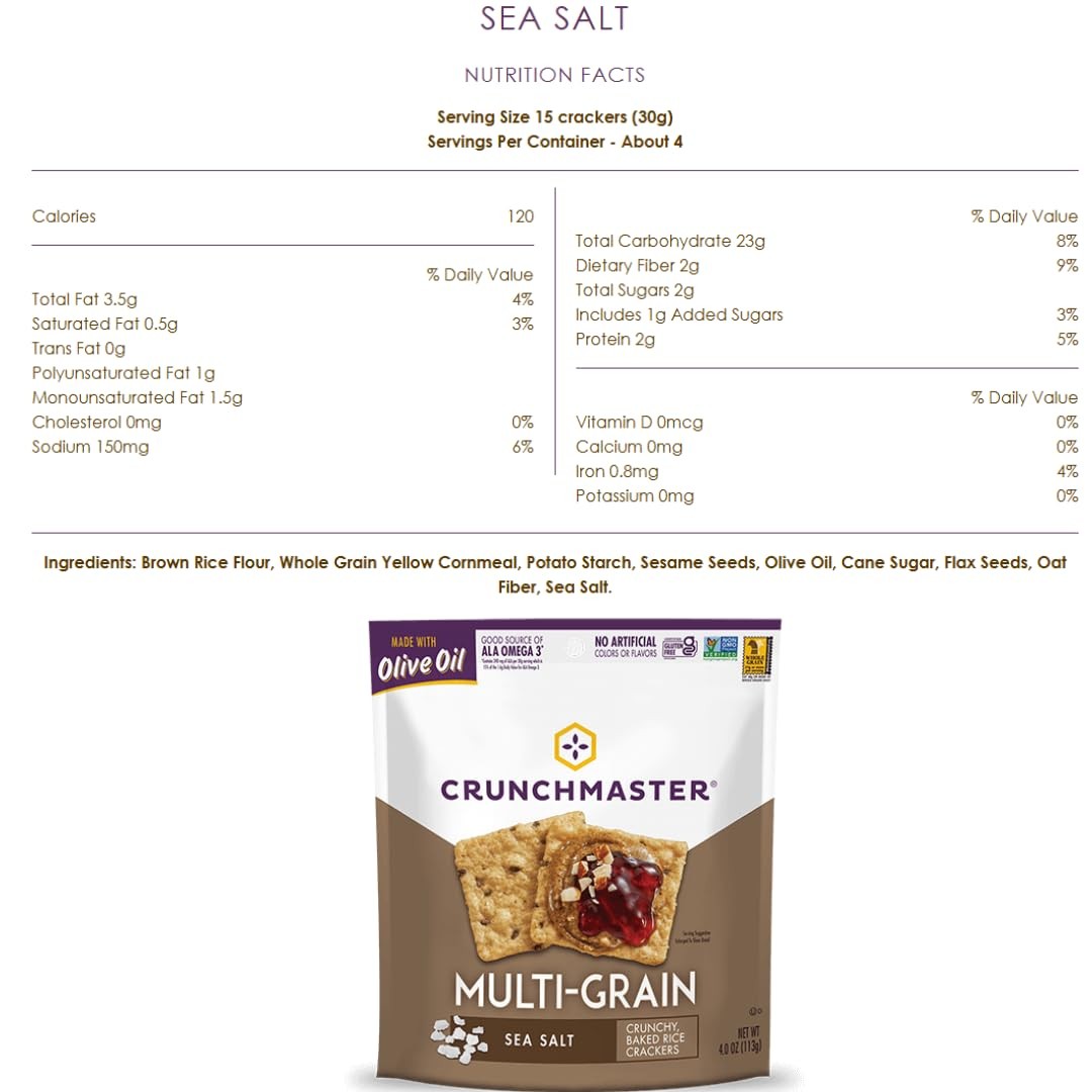 Crunchmaster Multiseed & Multigrain Crackers Variety Pack-6 Flavor Variety Pack