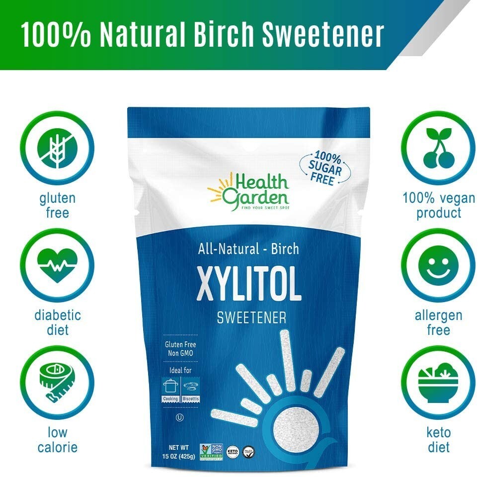 Health Garden Real Birch Xylitol, 1 lb. (Case of 12)