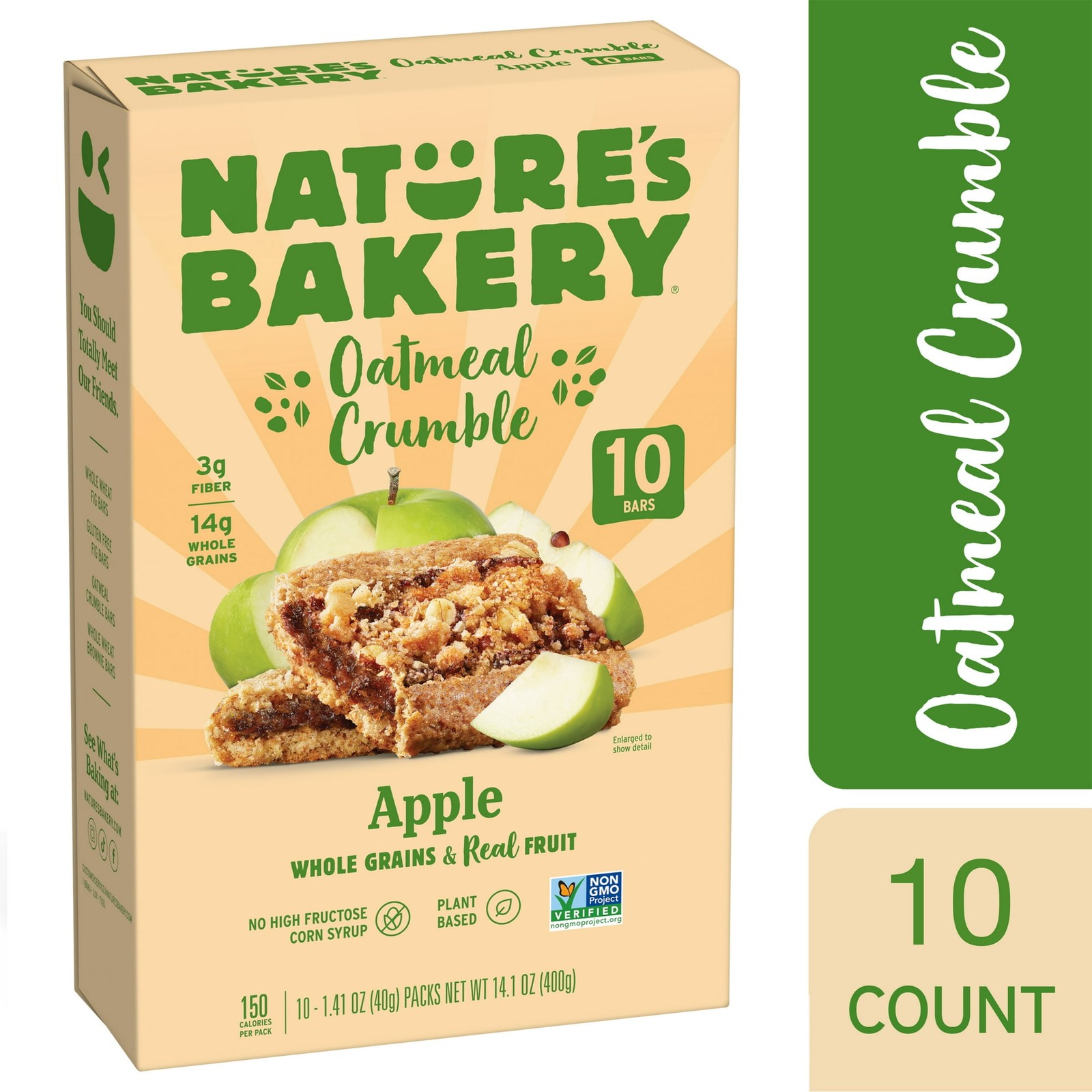 Nature’s Bakery Apple Oatmeal Crumble Bars 1.41 oz (10 Pack )