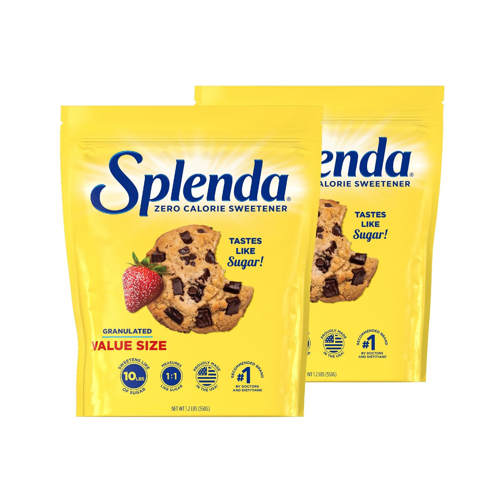 SPLENDA Zero Calorie Sweetener, Granulated Sugar Substitute, Resealable