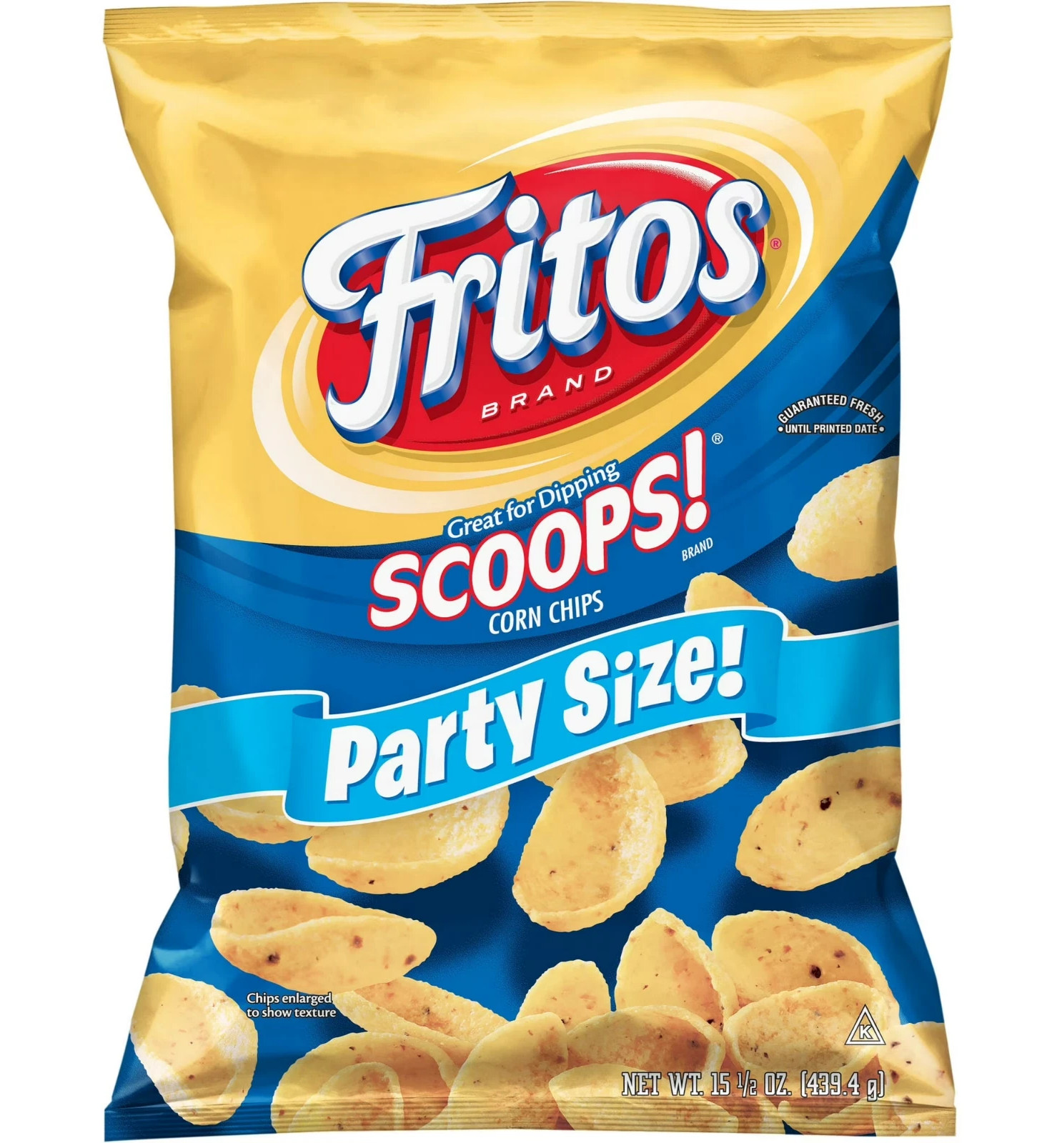 Fritos Scoops! Corn Snacks, Party Size, 15.5 Ounce Bag Single Bag Fast Shipping.
