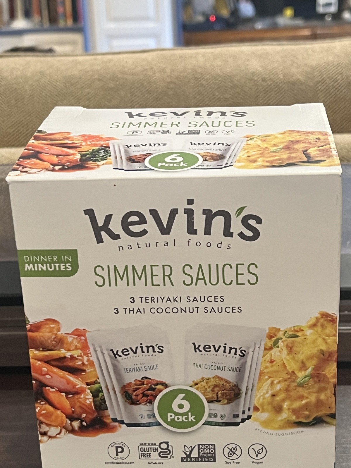 Kevin’s Natural Food Teriyaki Thai Coconut Sauce 6 x 7 Ounce Pouch