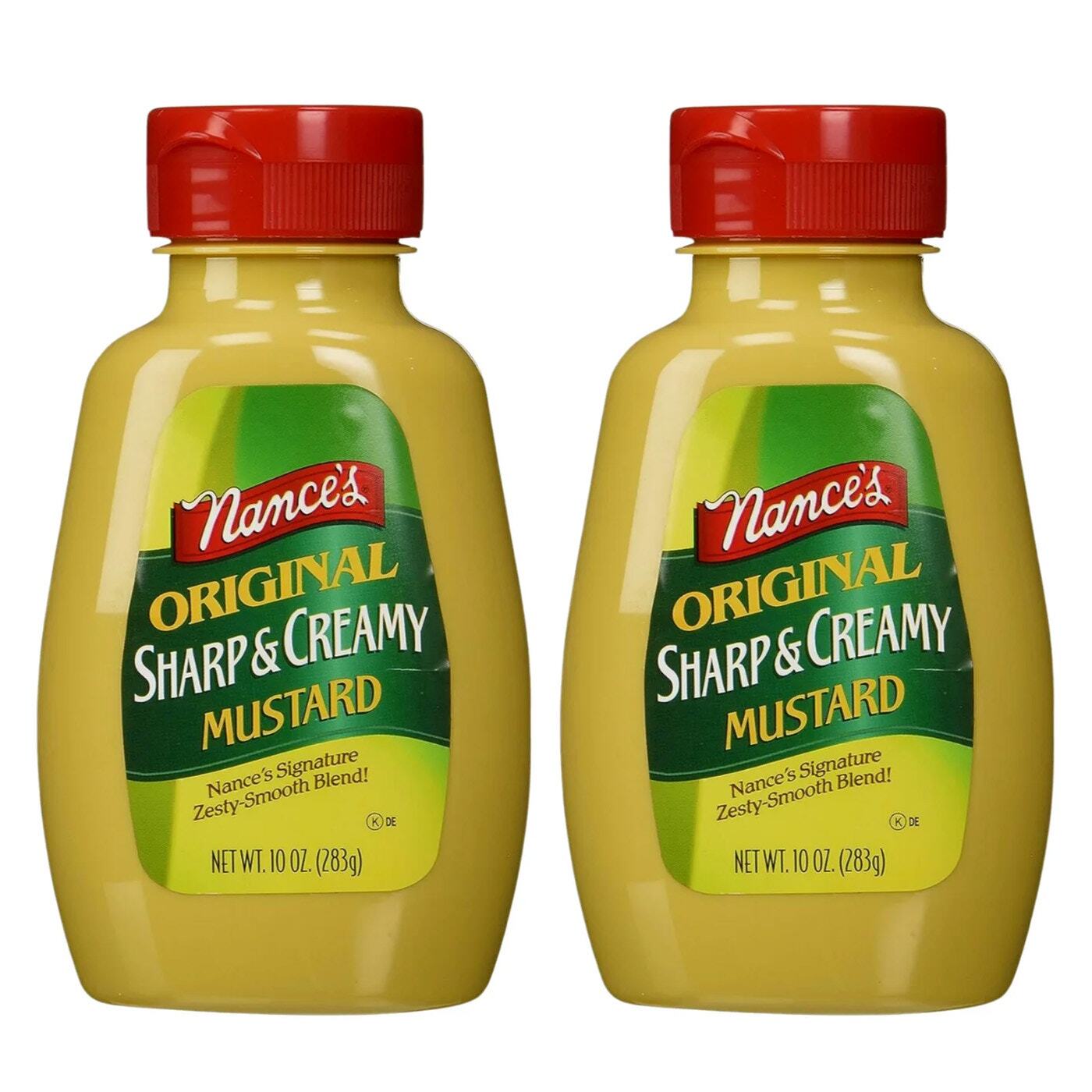 2 Pack Nance’s Sharp & Creamy Mustard 10 oz Bottle Dipping Sauce Condiment Dip