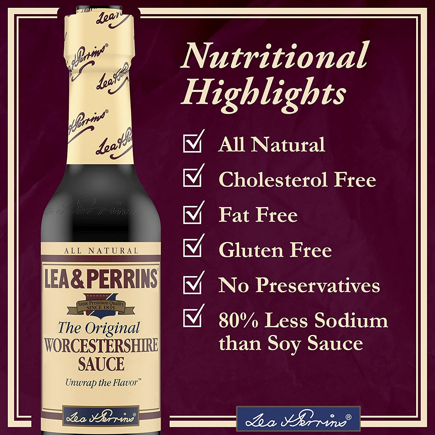 Lea & Perrins The Original Worcestershire Sauce 1 gal Jug