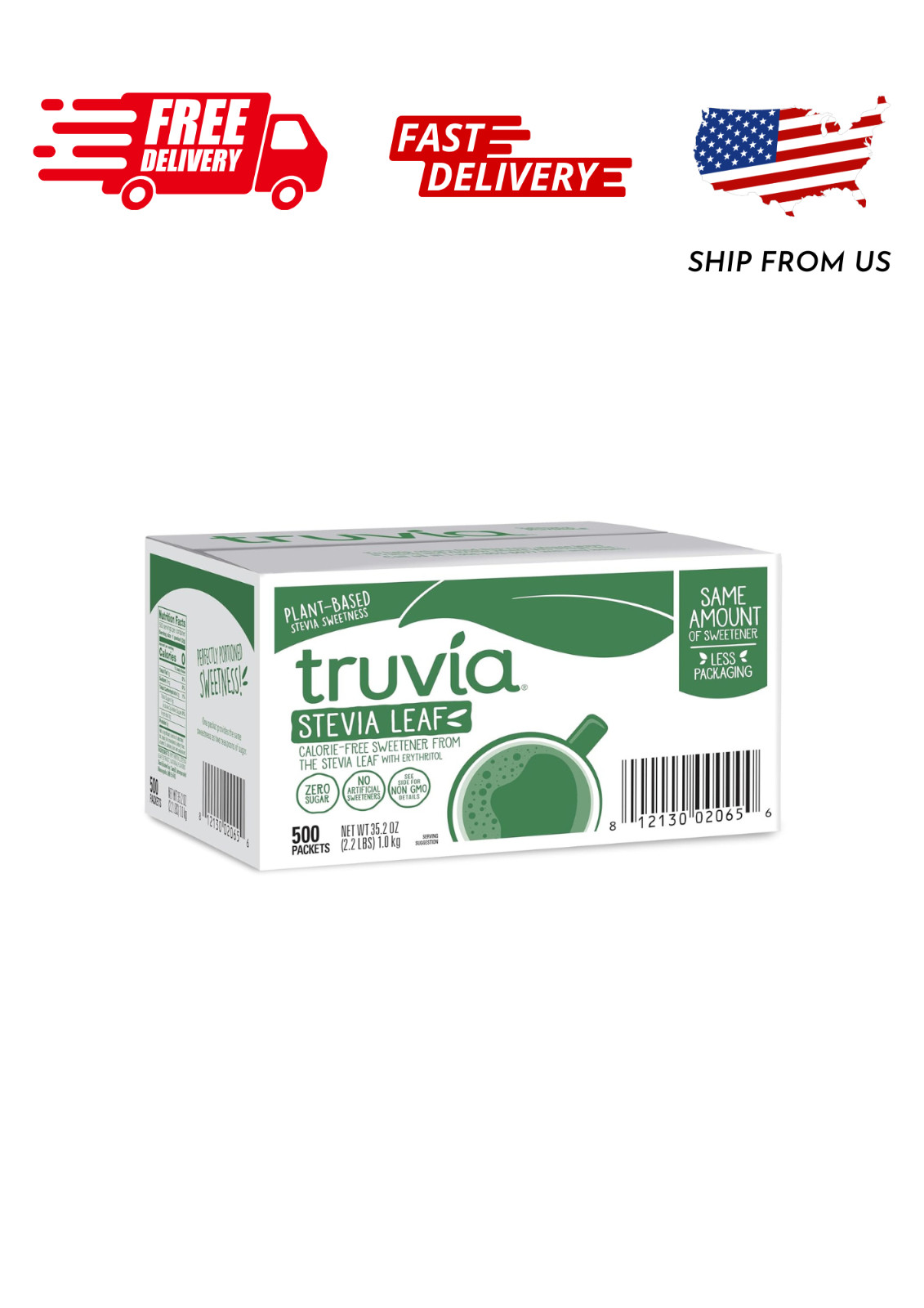 Truvia Original Calorie-Free Sweetener from The Stevia Leaf, 500 Count (35.25 oz