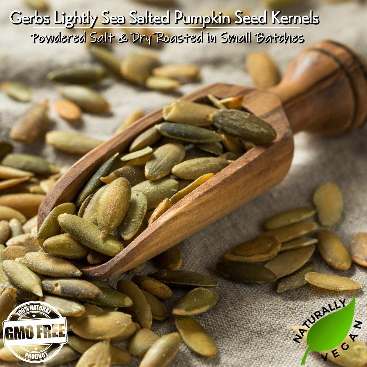 GERBS Lightly Sea Salted Pumpkin Seed Kernels 2 LBS|Top 14 Allergy Free Food …