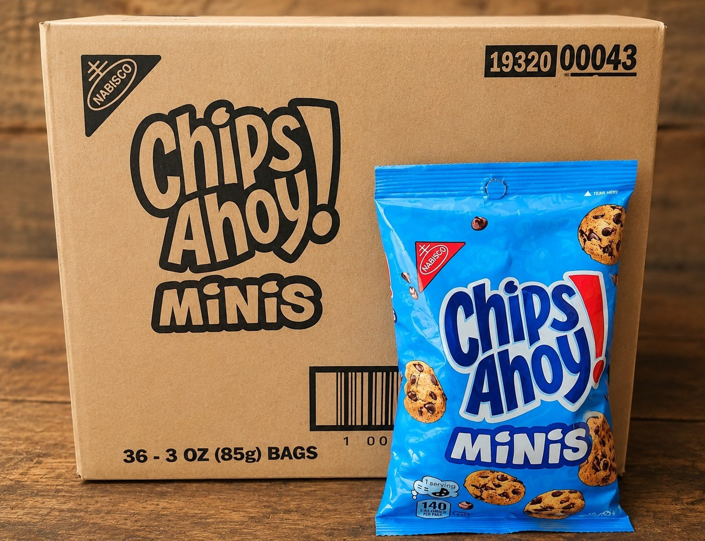 Nabisco Chips Ahoy! Minis Cookies & Biscuit, 36-Pack 3 oz (85 g) Bags