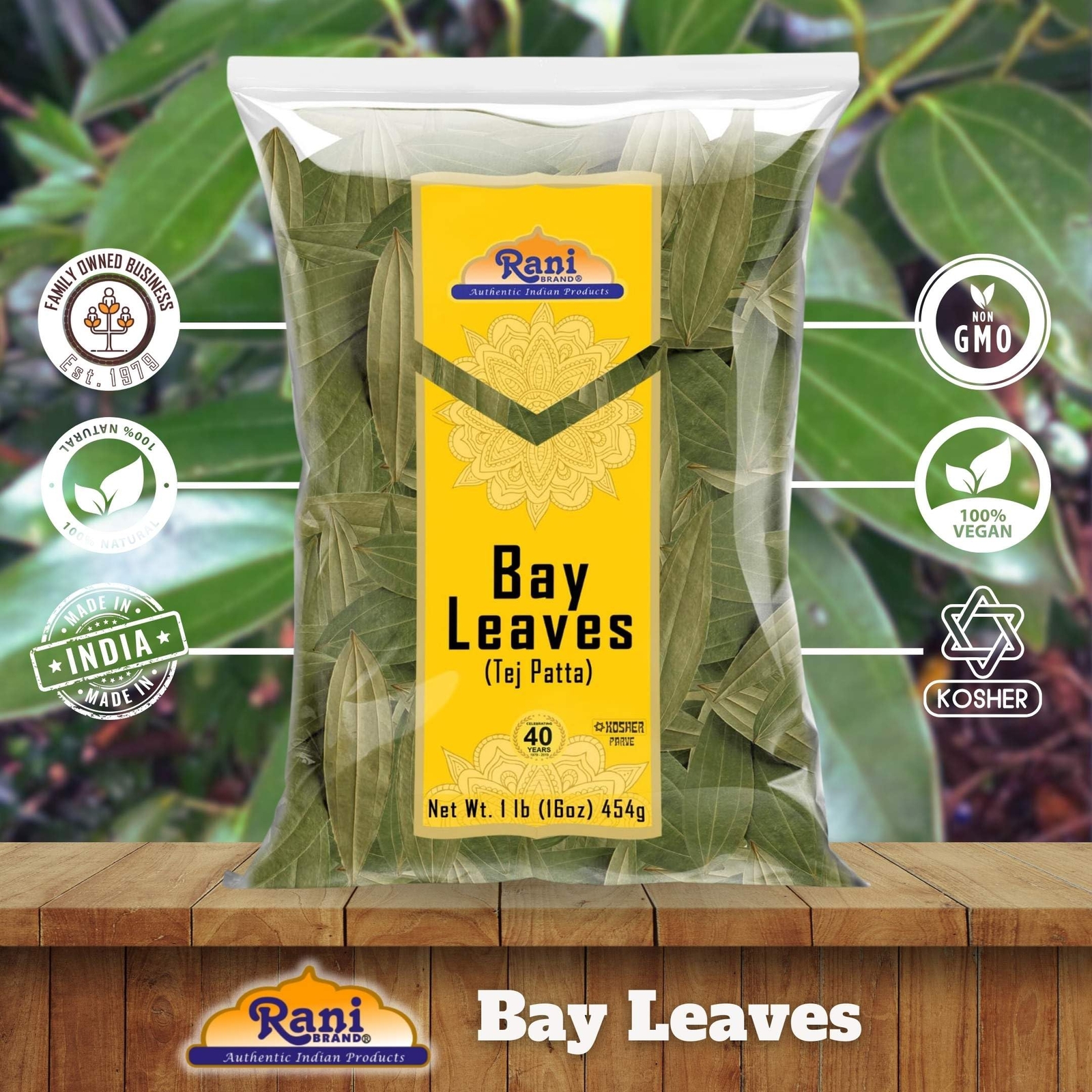 Rani Bay Leaf (Leaves) Whole Spice Hand Selected Extra Large 16oz (1lb) 454g