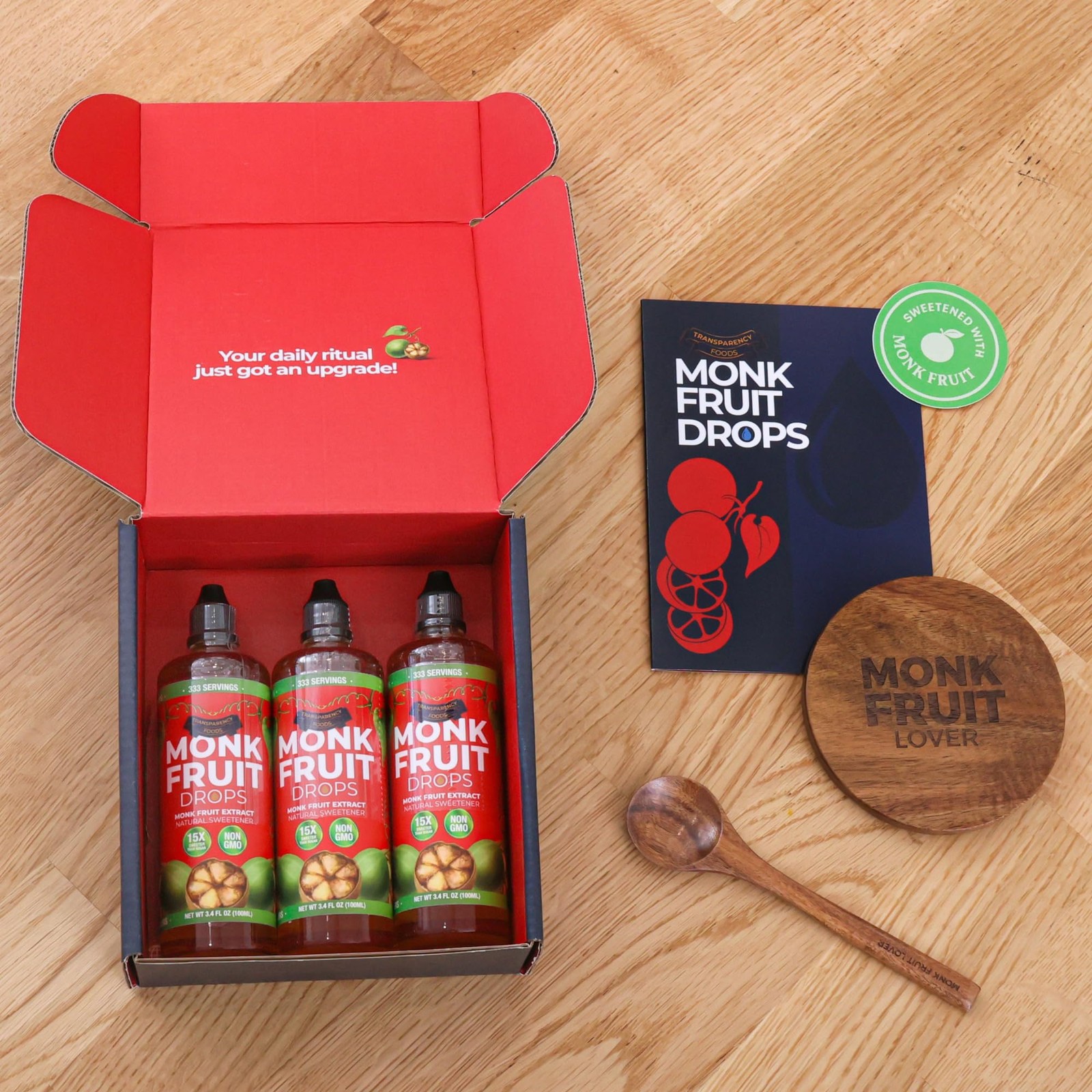 Monk Fruit Extract 6 Drops = 1 Tsp of Sugar Zero Calories, NonGMO, No Fillers…