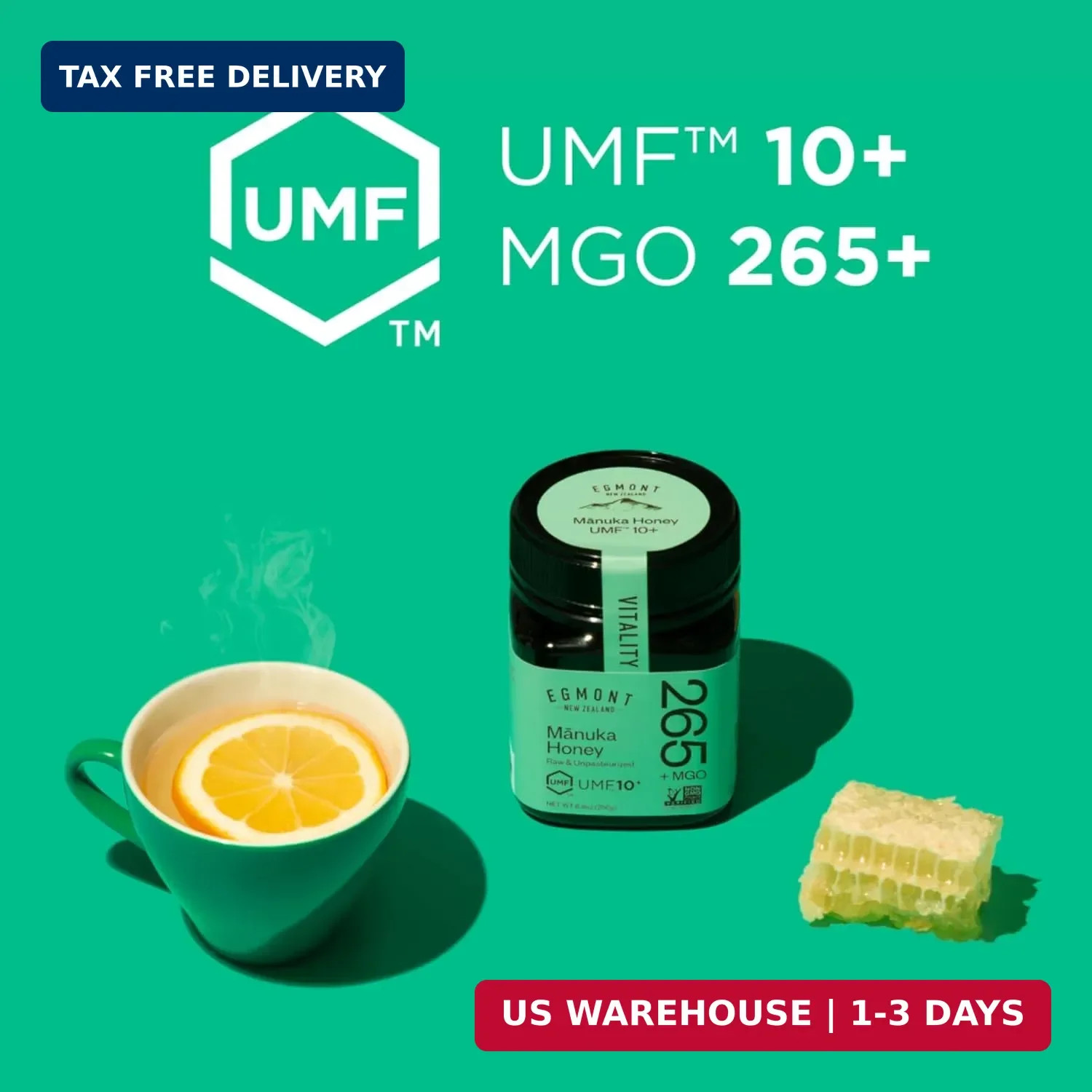Manuka Honey MGO 265+ UMF 10+ 250g | NON-GMO, Kosher, Recycled plas