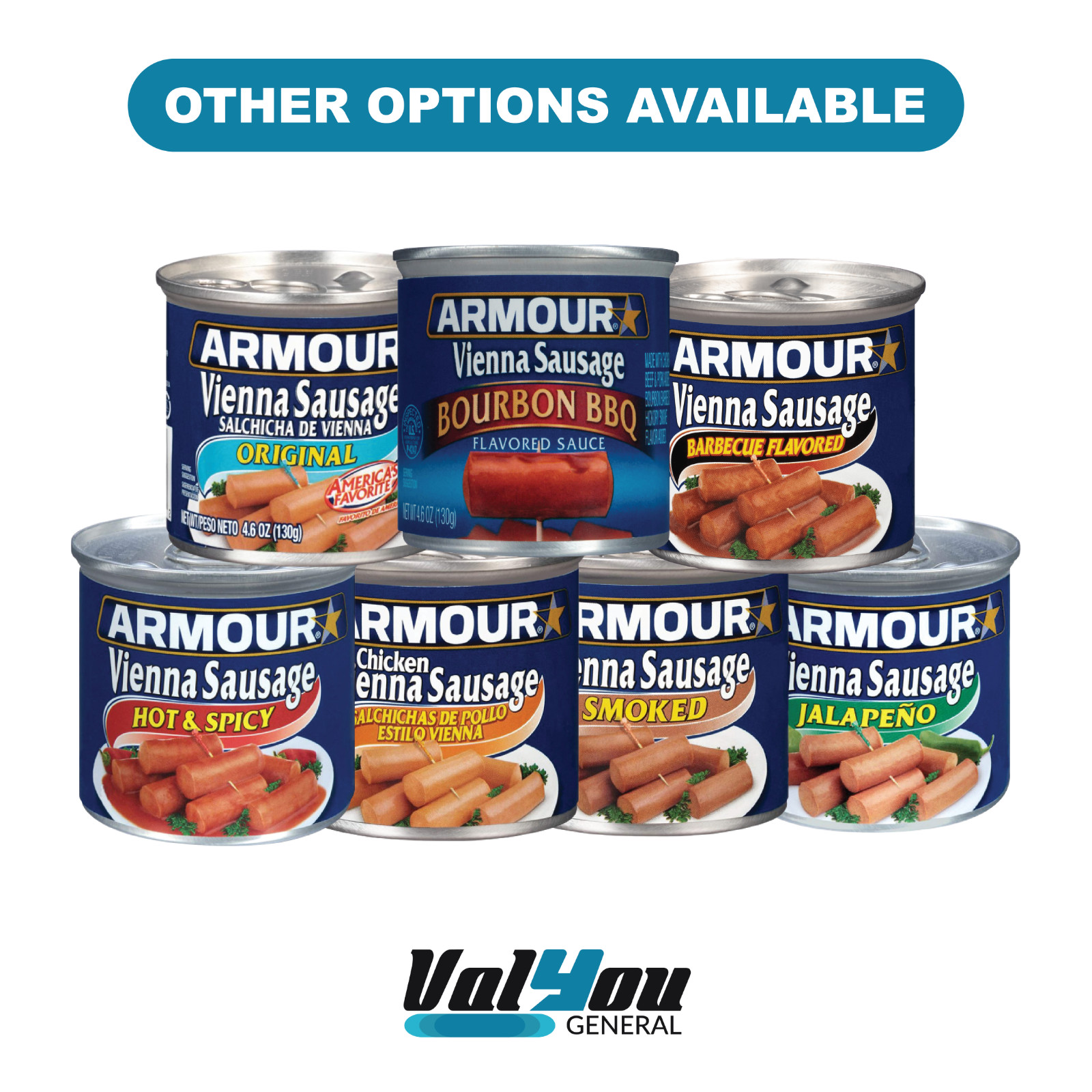 24x Cans Armour Star Hot & Spicy Flavor Vienna Sausages | 4.6oz | Fast Shipping!