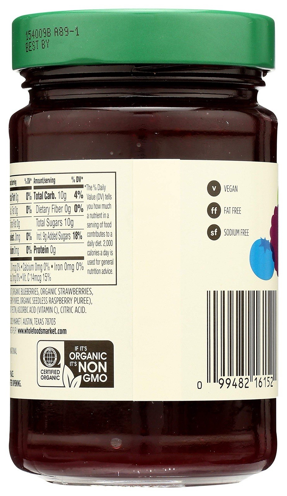 365 by Whole Foods Organic Mixed Berry 🫐🍓Fruit Spread, 17 Ounce