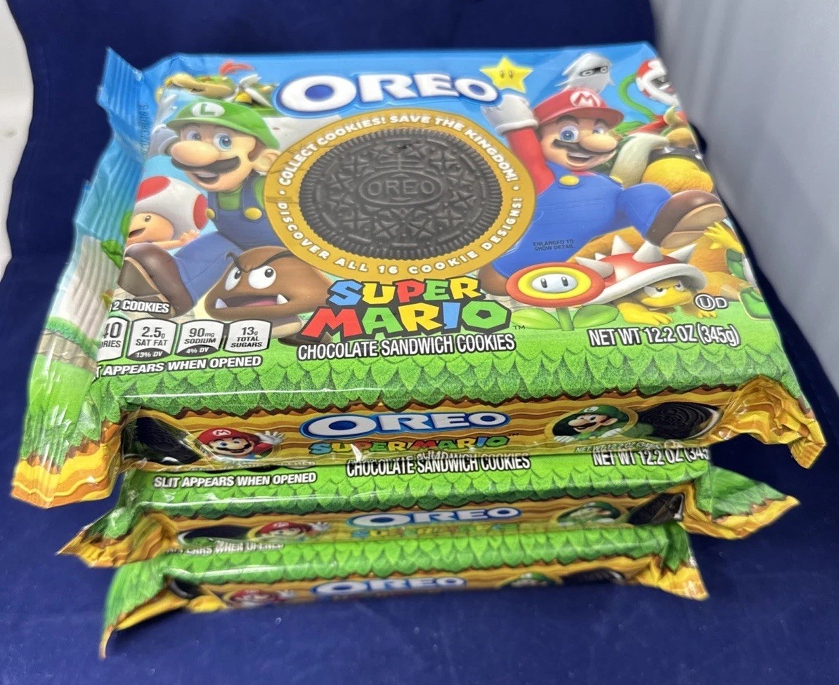 Lot Of 3 Packs MARIO Bros Oreo Limited Edition Cookies- Sealed/Exp Nov2023