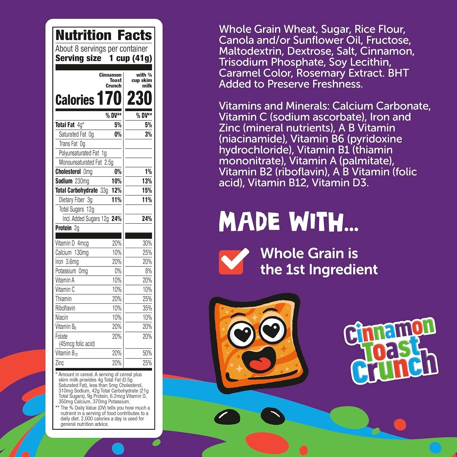 Kosher Certified Crispy Cinnamon Cereal – 12oz Box of Perfect Morning Treats