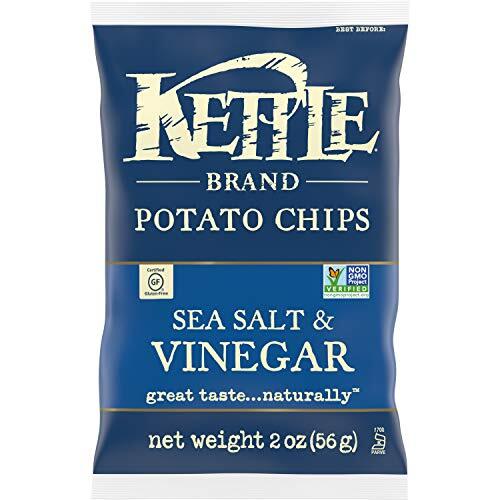 Kettle Brand Potato Chips, Sea Salt and Vinegar, 2-Ounce Bags, 6 Count