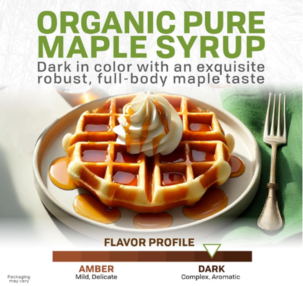 Maple Valley Organic Pure Maple Syrup, Dark & Robust Better Than Pancake Syrup