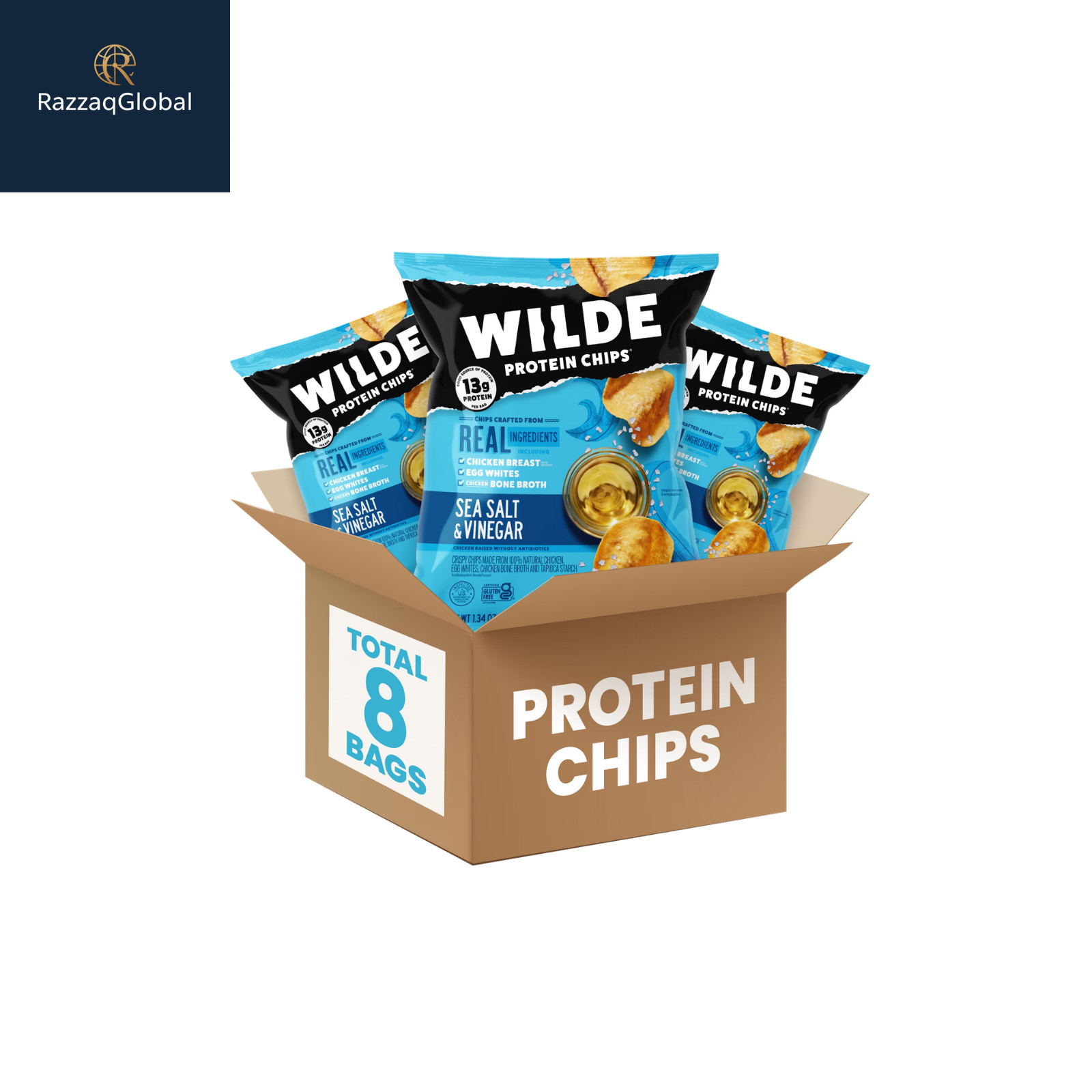 WILDE Protein Chips Sea Salt & Vinegar 8ct (8-1.34oz)
