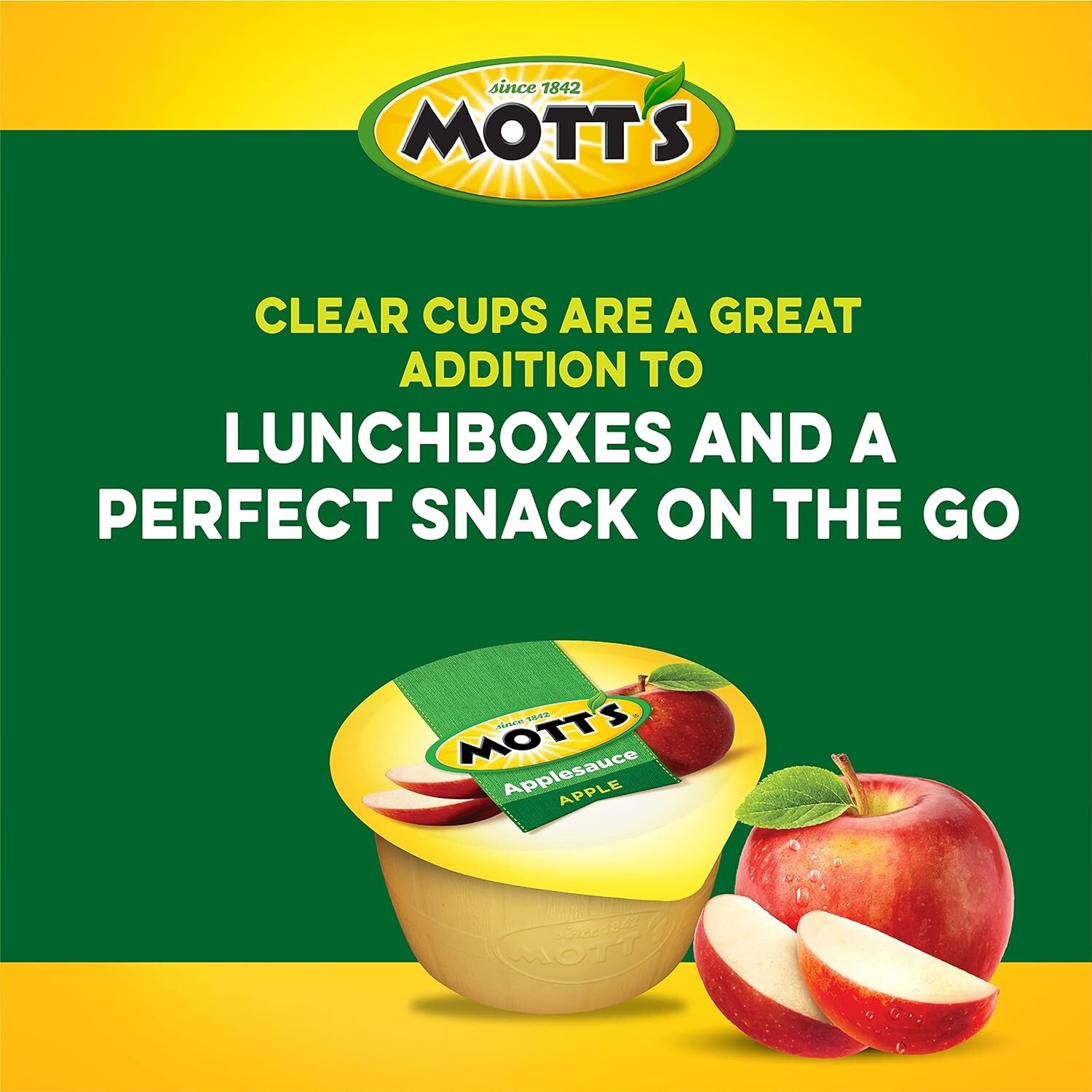 Mott’s Applesauce 4 Oz Cups 18 Count No Artificial Flavors Good Source Vitamin C